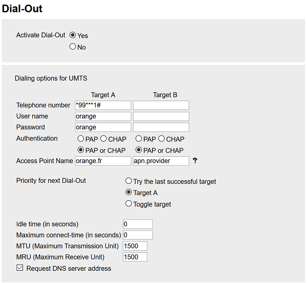 Dial-Out
