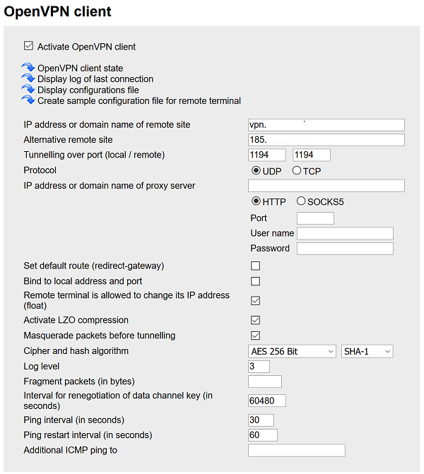 OpenVPN client main
