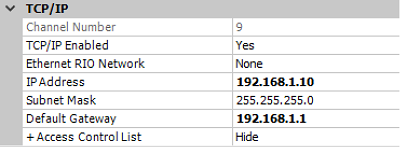 PG5 Device Configurator TCP/IP
