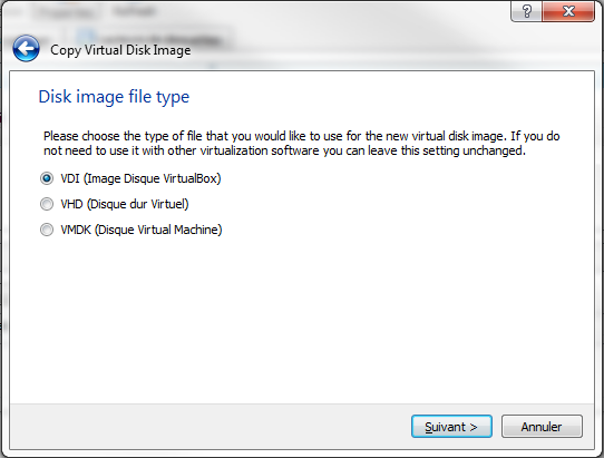 Virtualbox Vdi Choose